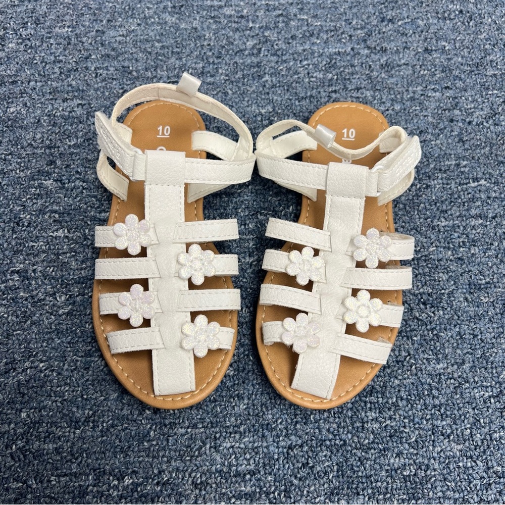 Carter’s Little Girls White Floral Sandals